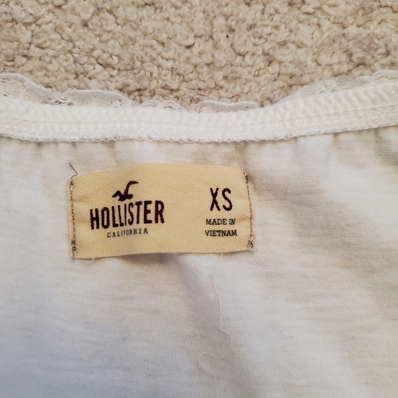Hollister white lace spaghetti strap babydoll tank top XS - Picture 4 of 4